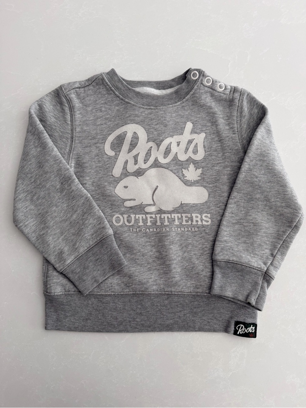Roots Toddler Crewneck Sweatshirt w/ Snaps• Size 4T